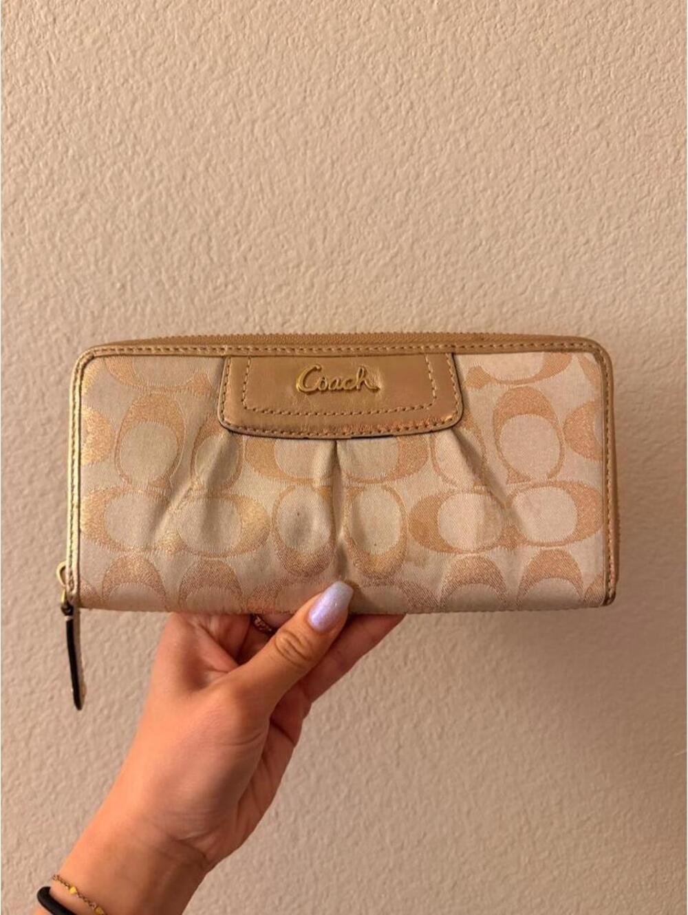 Sparkly Gold Vintage Coach Wallet